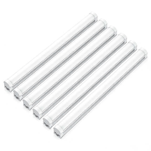 JESLED 2ft T5 LED Shop Light, 20W 6500K Super Bright White, Linkable Utility Light Fixture, 6-Pack