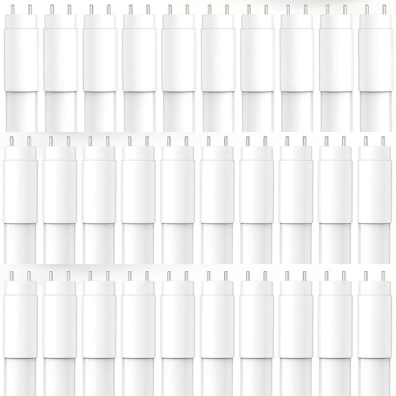 JESLED 30Pack T8 LED Bulbs 4FT Fluorescent Replacement,Type A+B,14W 2450LM 5000K Daylight White, Plug & Play or Ballast Bypass, Frosted Cover