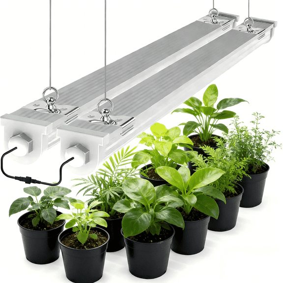 JESLED 3FT 36W Waterproof LED Grow Lights, for Indoor Plants, Sunlight Full Spectrum 5000K, LED Linkable Strip with Switch, 4Pack