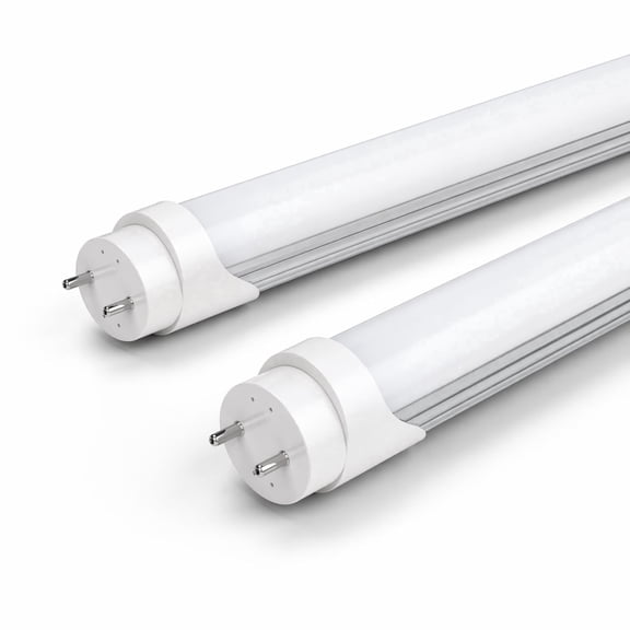 JESLED 4FT LED T8 Type A+B Tube Lights, 22W 2640LM 6000K, Single or Double End Powered, Plug and Play or Ballast Bypass, 4 Foot T10 T12 Fluorescent Bulbs Replacement, ETL Listed, Frosted, 2-Pack