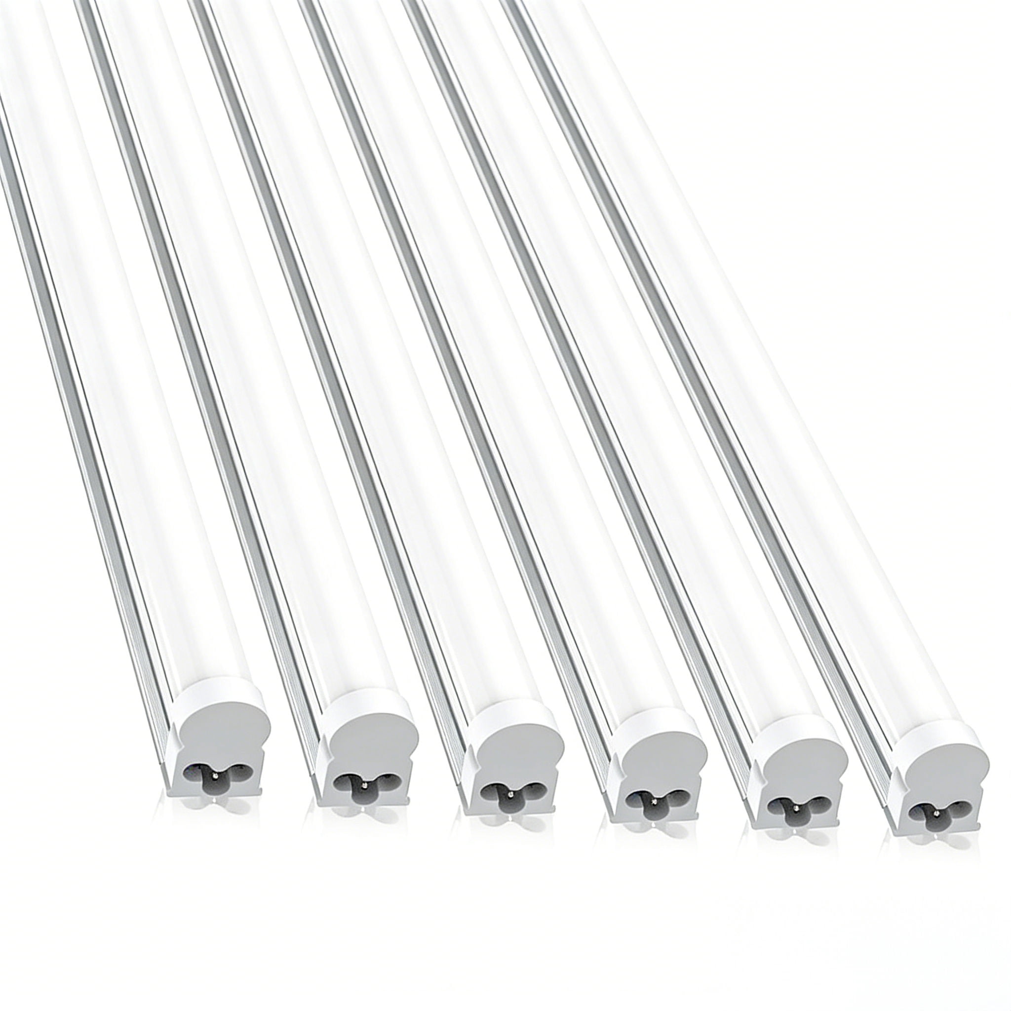 JESLED 4FT T5 LED Shop Lights, Linkable Utility Light Fixture, 20W 2600LM Super Bright 6500K White, 6-Pack