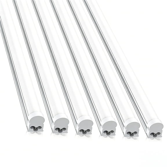 JESLED 4FT T5 LED Shop Lights, Linkable Utility Light Fixture, 20W 2600LM Super Bright 6500K White, 6-Pack
