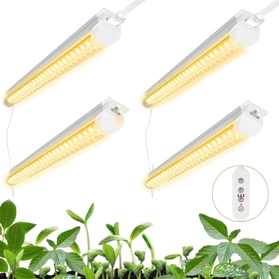 JESLED 4ft 40 W LED Energy Efficient Indoor Grow Light, White (4 Count)