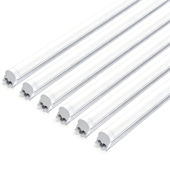 JESLED 4ft T5 LED Shop Light, 22W 2860LM 6500K Super Bright White, Linkable Utility Light for Garage, Warehouse, Workshop, Under Cabinet, 6-Pack