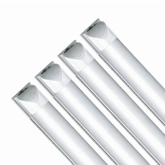 JESLED 80W 8FT 6000K T8 LED Shop Lights,10800LM Frosted Cover,for Garage, 4 Pack