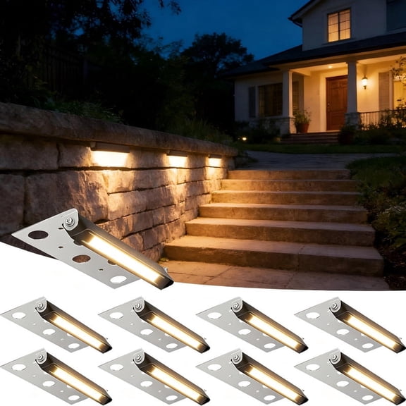 JESLED 7inch LED Retaining Wall Lights, 5W 12V Low Voltage Hardscape & Landscape Lighting, 2700K Warm White, Waterproof, 16-Pack