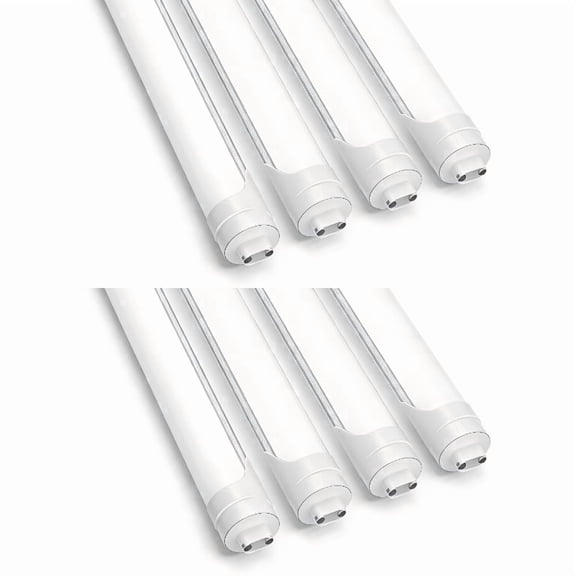 JESLED R17D/HO 8FT LED Bulbs, Rotate Tube Light Bulb 5000K Daylight 72W 7200LM, Frosted Cover, Dual-End Powered, Ballast Bypass,8 Pack