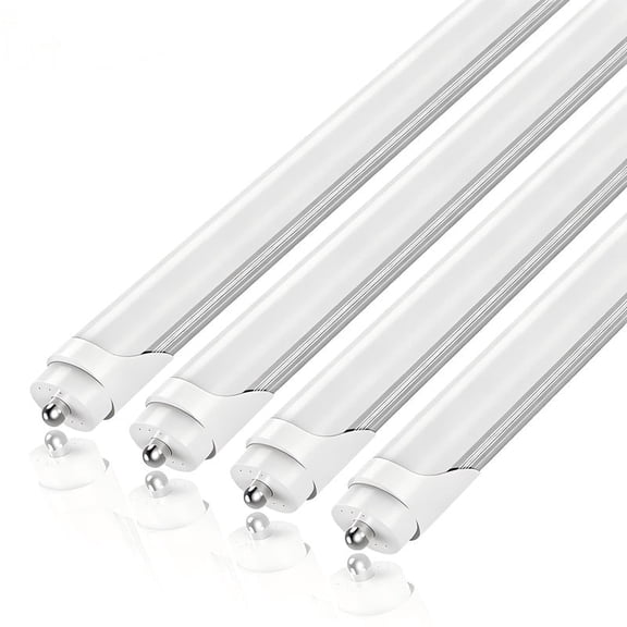 JESLED Single Pin T8 LED Tube Light 8ft Fa8 LED Bulbs, 45W 5000K Daylight, 4-Pack