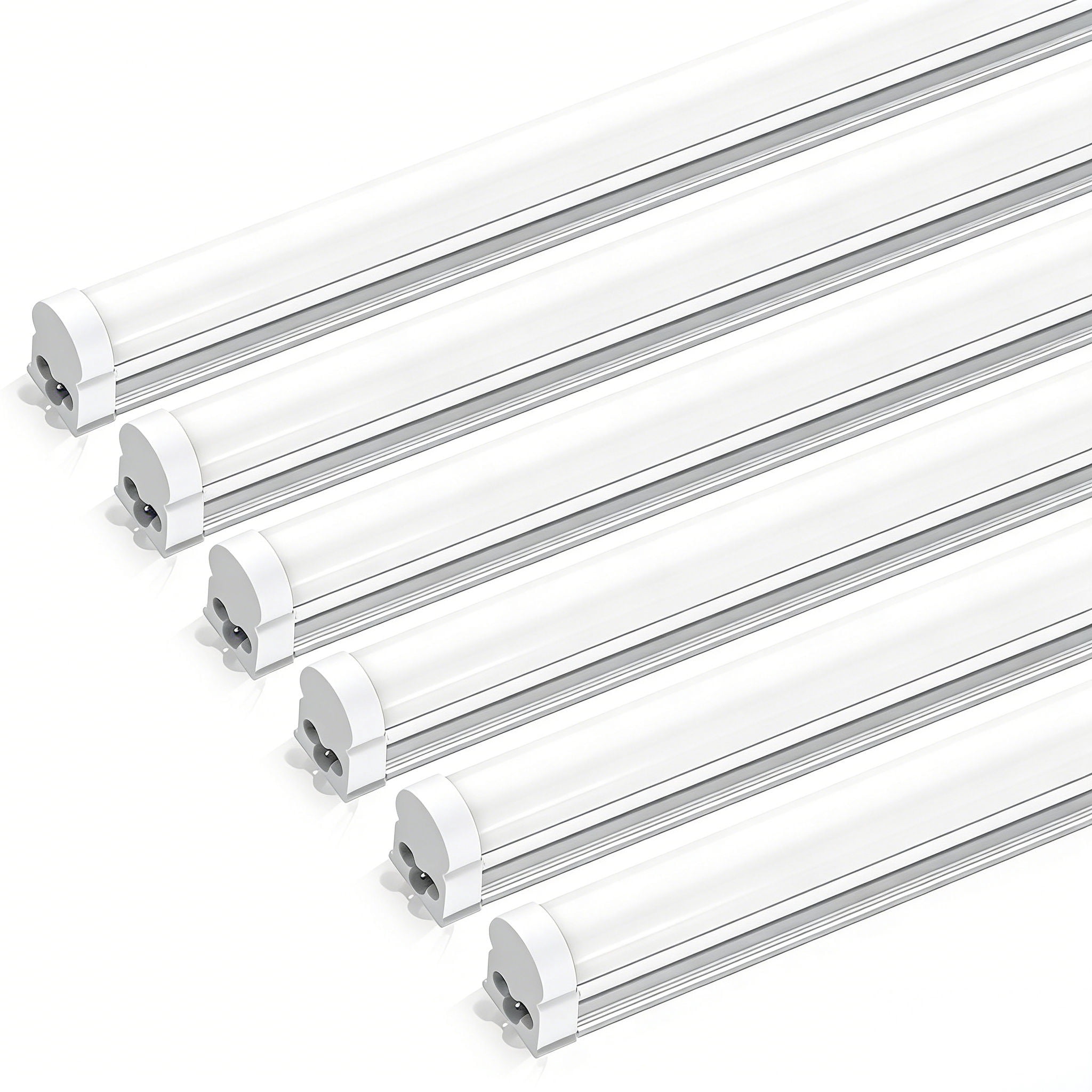 JESLED T5 Integrated LED Shop Light 4ft 2600lm, ETL Listed, Linkable Utility Light Fixture, 20W 6500K Super Bright White, 6-Pack