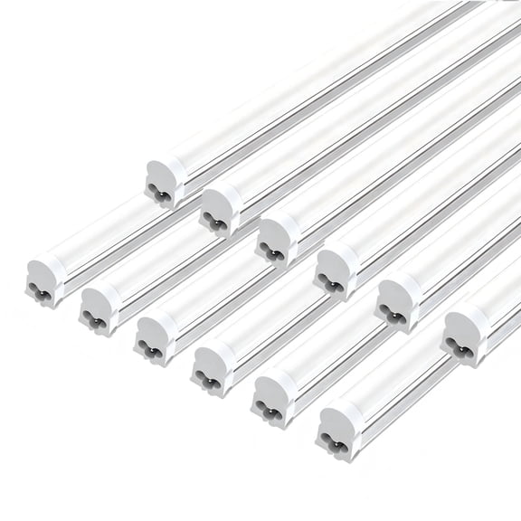 JESLED T5 LED Shop Light 4ft, Linkable Utility Light Fixture, 20W 6500K Super Bright White, 12-Pack