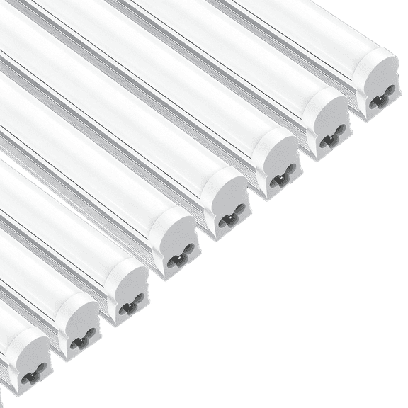 JESLED T5 LED Shop Light 4ft, Linkable Utility Light Fixture, 20W 6500K Super Bright White, 12-Pack