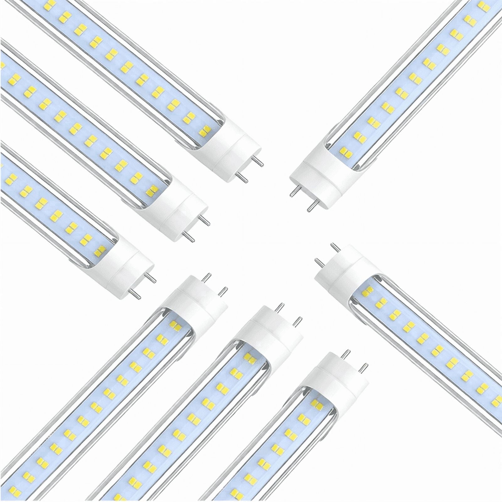 JESLED T8 4FT LED Light Bulbs, 28W 4060LM 6500K, Single or Double End ...