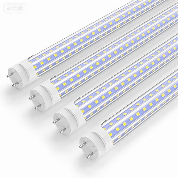 JESLED T8 4ft LED Light Bulbs, Ballast Bypass, T12 Fluorescent Tube Replacement, 4680LM 5000K, 12-Pack