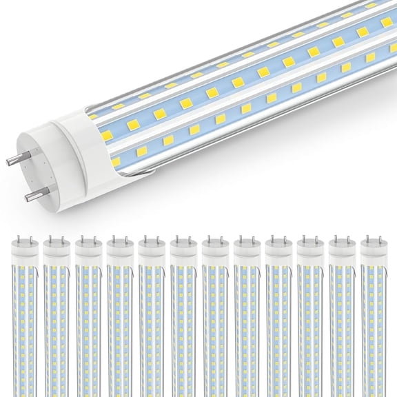 JESLED T8 4ft LED Light Bulbs, Ballast Bypass, T12 Fluorescent Tube Replacement, 6000LM 5000K, 12-Pack