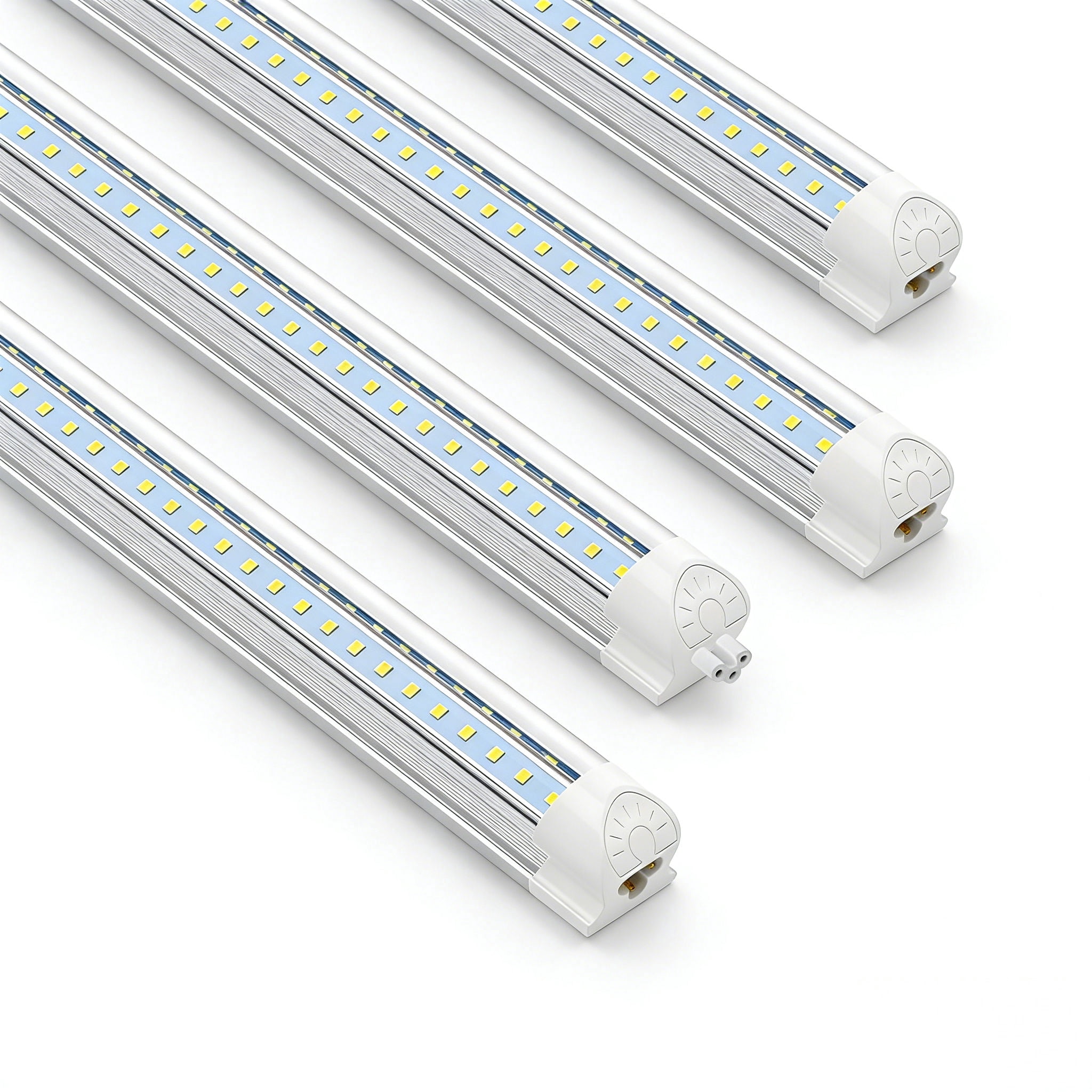 JESLED T8 4FT LED Shop Light Fixture Linkable, High Output 42W 5460LM 6000K, V-Shape T8 LED Tube Lights for Garage 4 Pack