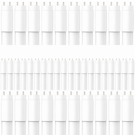 JESLED T8 LED Bulbs 4FT,Type A+B,14W 2450LM 5000K Daylight White, Single or Double End Power, Plug & Play or Ballast Bypass, G13, T8 T10 T12 LED Replacement, Frosted Cover, ETL Certified, 40 Pack