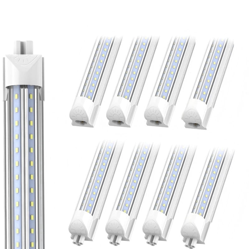 JESLED T8 LED Shop Lights,ETL Listed,V-Shaped 2FT 20W 2600LM, ETL Listed, Linkable Fixtures, 6000K Cool White, 8-Pack