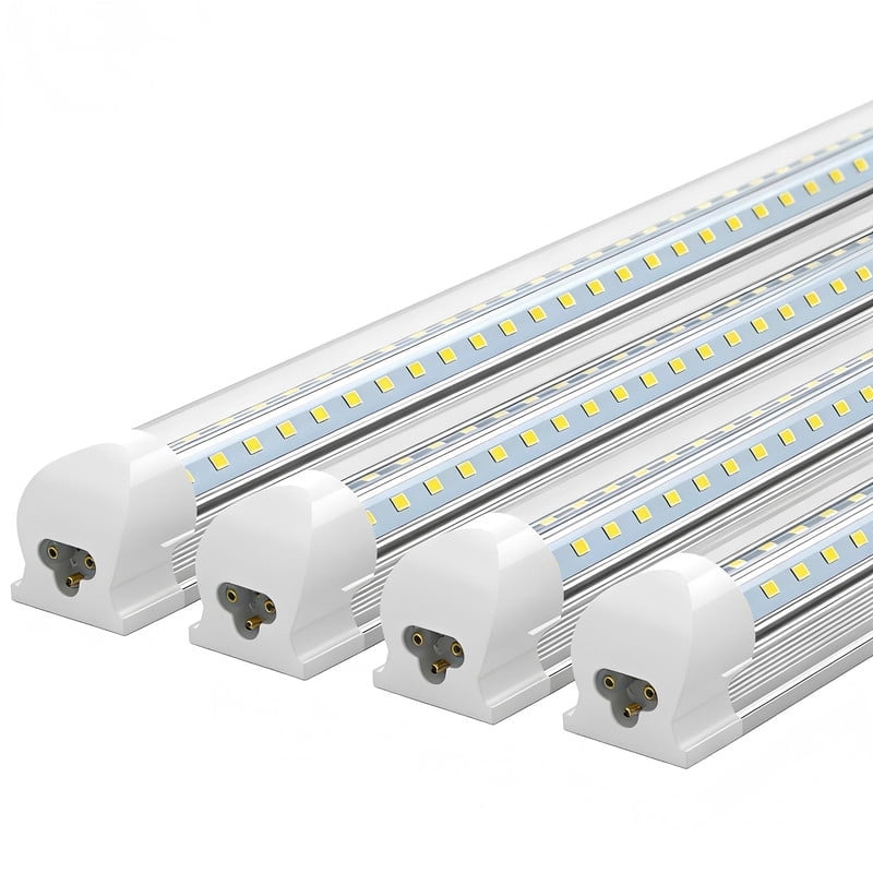 JESLED T8 LED Shop Lights Linkable Fixtures, V-Shaped 2FT 20W 2600LM, ETL Listed, 5000K Daylight White, 4-Pack