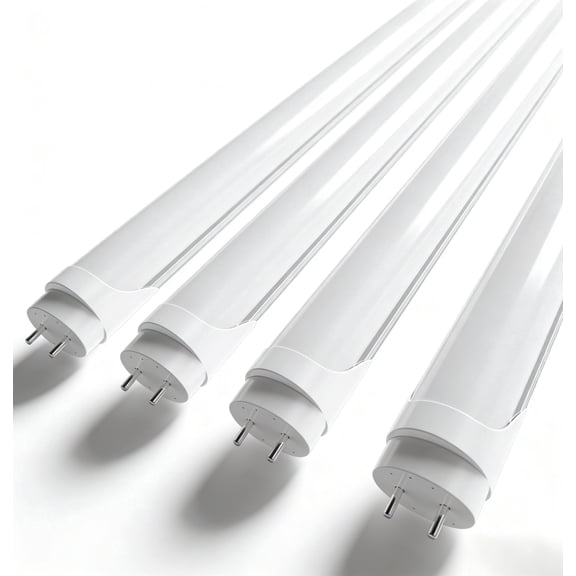 JESLED T8 LED Tube Light Bulbs 4FT 24W 3120LM, Dual End Powered Ballast Bypass, Frosted Cover, 5000K Daylight White, Bi-pin Base, 8 Pack