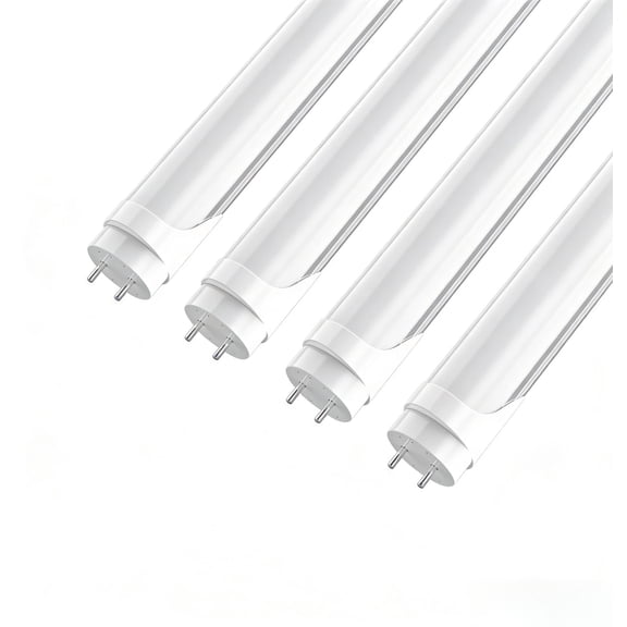 JESLED T8 LED Tube Light Bulbs 4FT 24W 3120LM, Dual End Powered Ballast Bypass, Frosted Cover, 6000K Cool White, Bi-pin Base, 8 Pack