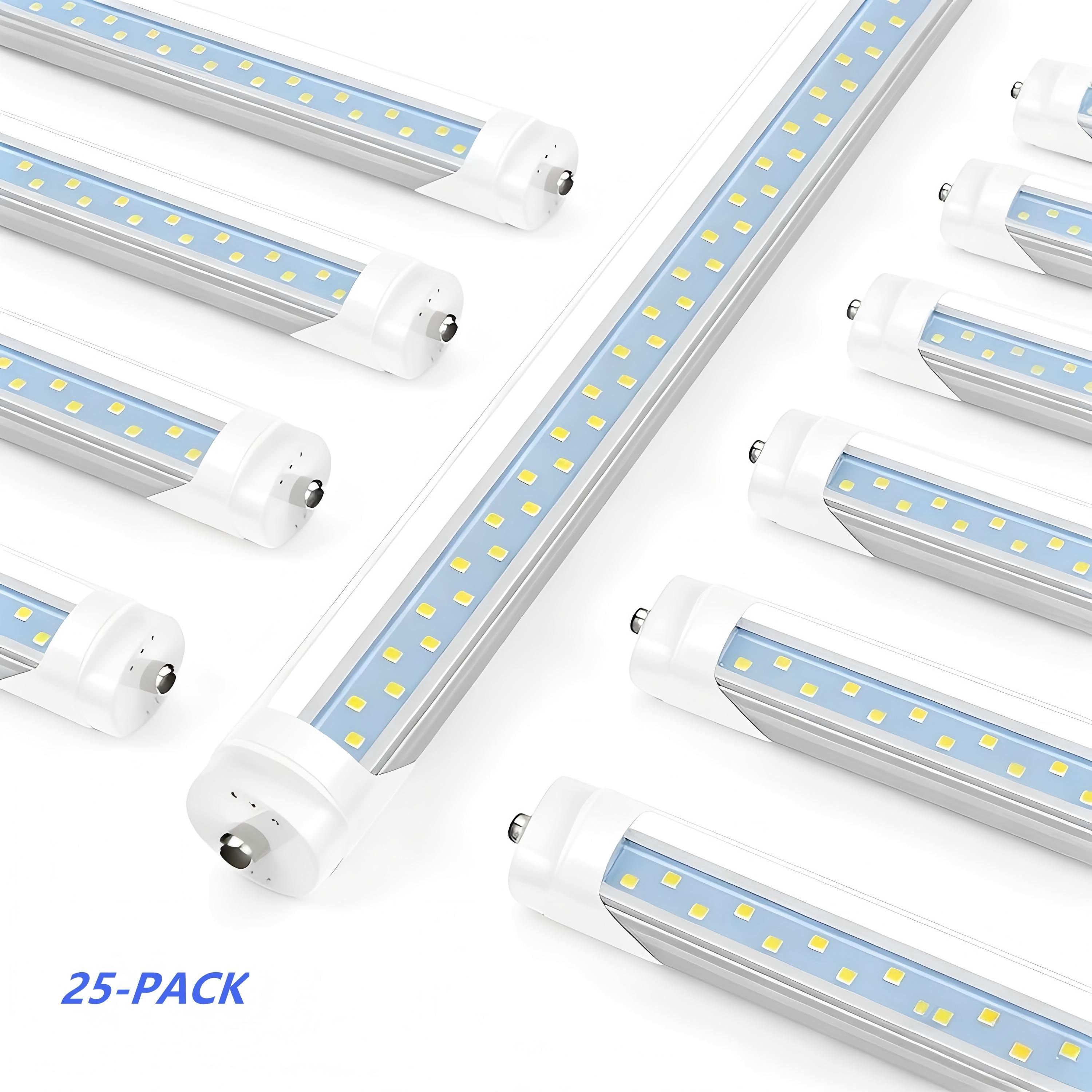 Soled Led Tube Light JESLED T8 LED Tube Light Bulbs 8FT, 72W 7920LM 6000K Single Pin Base ...
