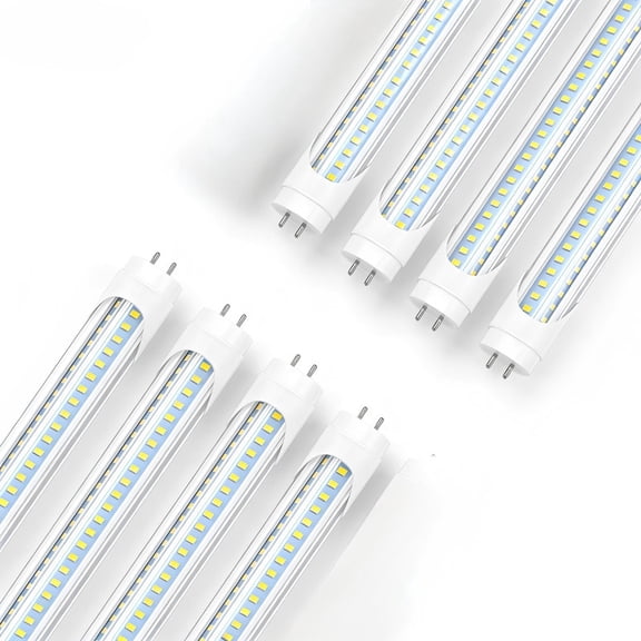 JESLED T8 V Shape 4ft LED Tube Light Bulbs,28W 5000K,Dual-end Powered,ETL Listed, Ballast Bypass, 8-Pack