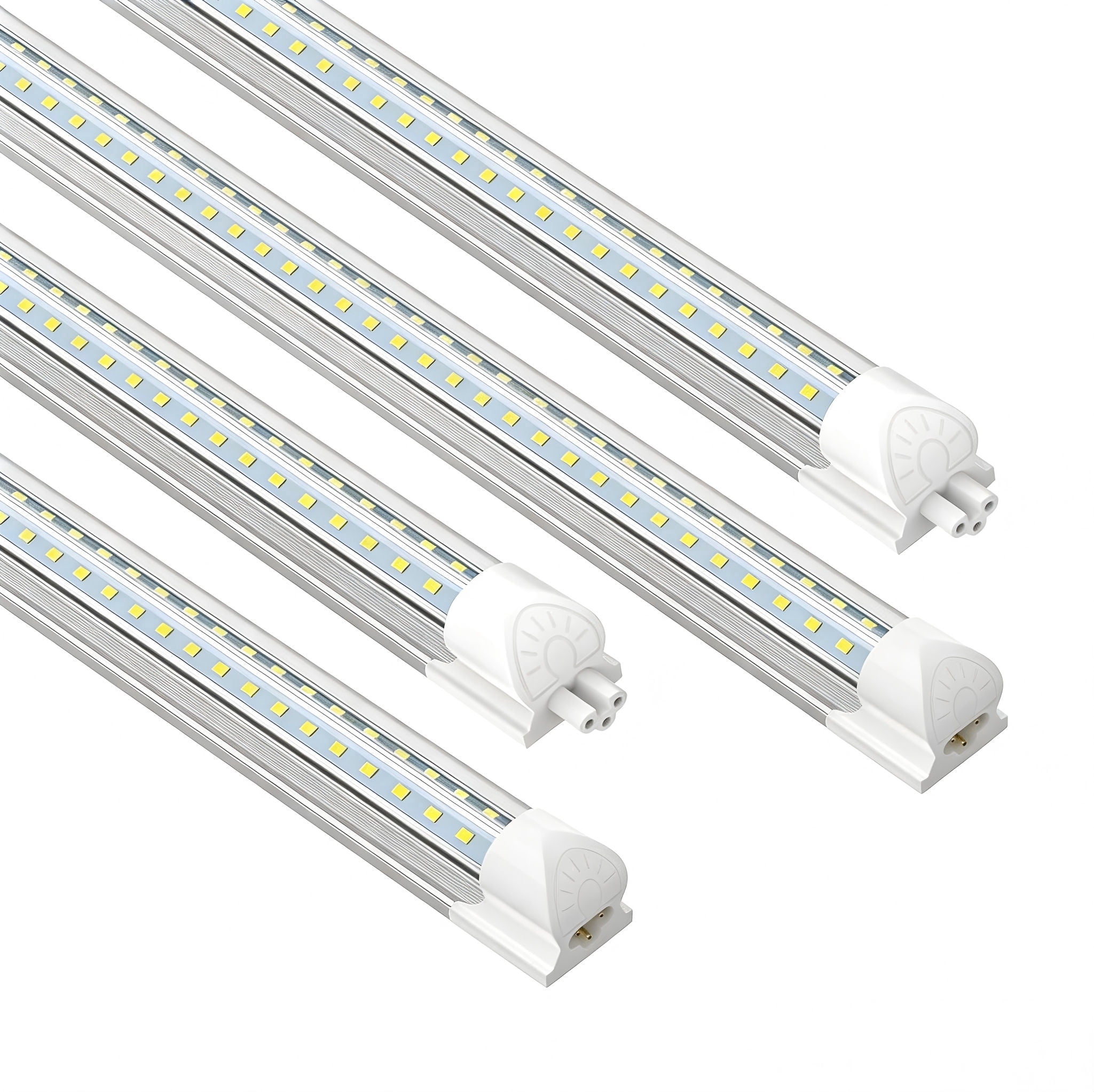 JESLED V-Shaped T8 LED Shop Lights, 2FT 20W 2600LM, Linkable Fixtures, 6000K Cool White, ETL Listed, 4-Pack