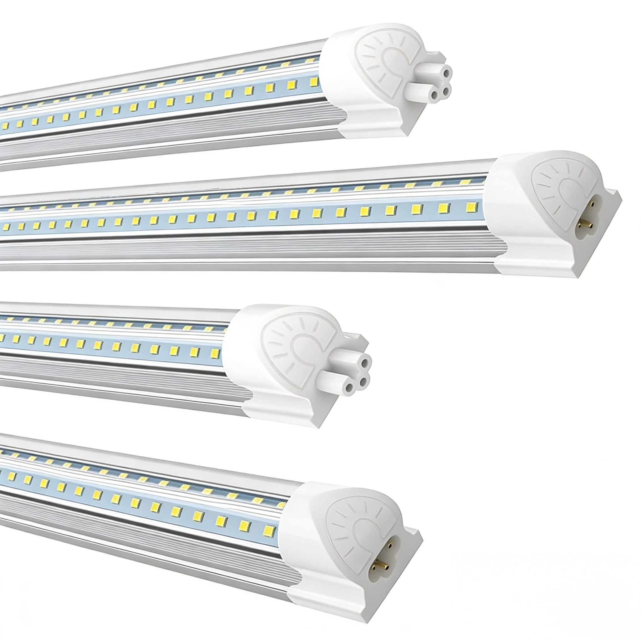 JESLED V-Shaped T8 LED Shop Lights, 2FT 22W 2860LM, Linkable Fixtures, 6000K Cool White, ETL Listed, 4-Pack