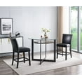 thumbnail image 1 of JESONVID Counter Height Bar Stools Set of 2, 46"H Solid Wood Counter Stools Barstools Chairs with Upholstered Back for Bar Kitchen Restaurant, Grey GBY1331GY, 1 of 8