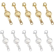 JESOT 10Pcs Heart Magnetic Clasps Closures Magnet Converter Chain Extenders with Lobster Clasps for Jewelry Making