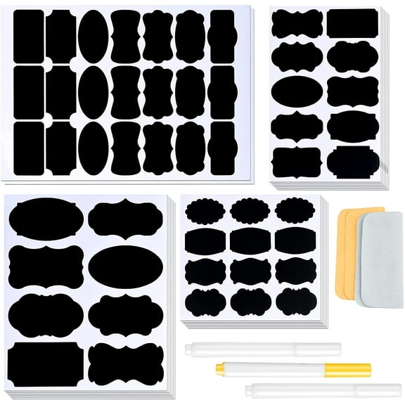 JESOT Chalkboard Labels, 234PCS Chalk Sticker Labels with 3 Pens and 2 Pieces of Towels