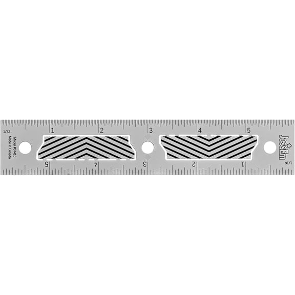 JESSEM Stainless Steel Precision Rulers - Patented Flex Tabs, Fade-Resistant Markings - 6" Stainless Ruler