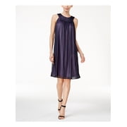 JESSICA HOWARD $109 Womens New 1025 Purple Beaded Sleeveless Shift Dress 8 B+B