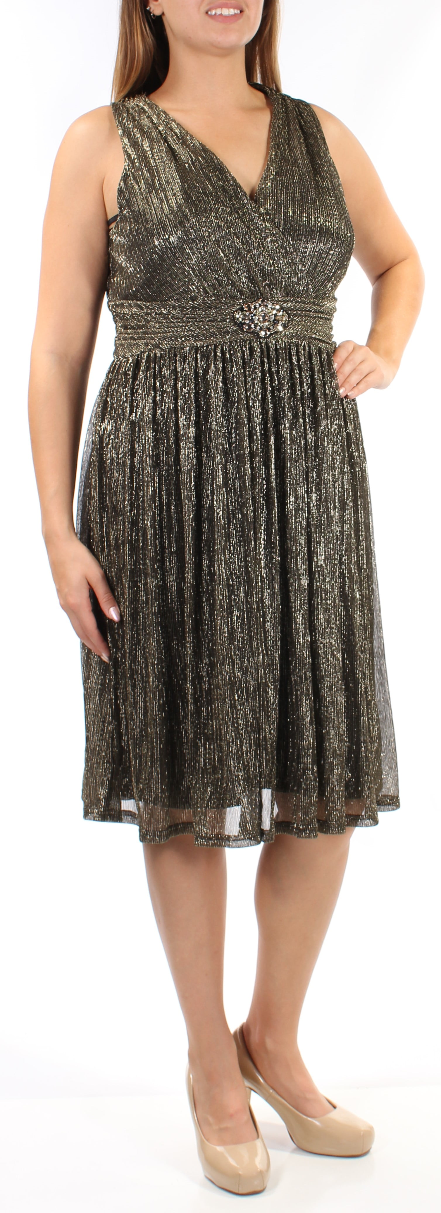 jessica howard gold dress Jenny Dress in Gold Sequin S main image 0