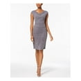 thumbnail image 1 of JESSICA HOWARD $89 Womens New 1169 Gray Ruched Sleeveless Sheath Dress 12 B+B, 1 of 2