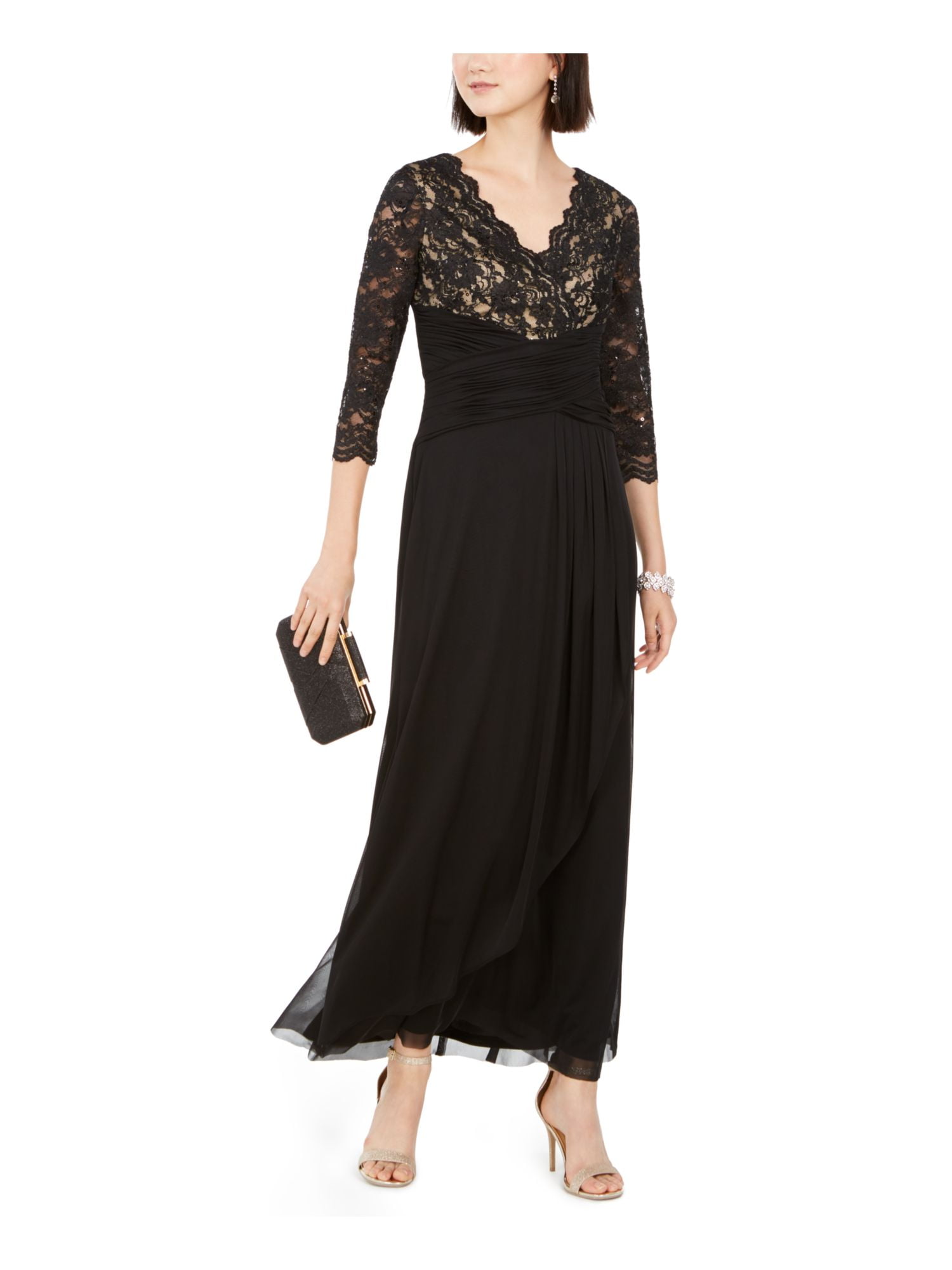 JESSICA HOWARD Womens Black 3/4 Sleeve Maxi Sheath Evening Dress Size: 10 - Walmart.com JESSICA HOWARD Womens Black 3/4 Sleeve Maxi Sheath Evening Dress Size: 10 - Walmart.com