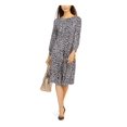 thumbnail image 1 of JESSICA HOWARD Womens Black Long Sleeve Knee Length Fit + Flare Dress Petites 4P, 1 of 4