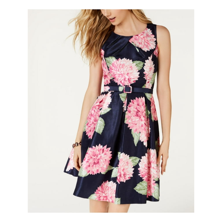 Jessica howard sleeveless floral on sale fit & flare dress