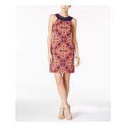 JESSICA HOWARD Womens Orange Navy Shift Dress 10