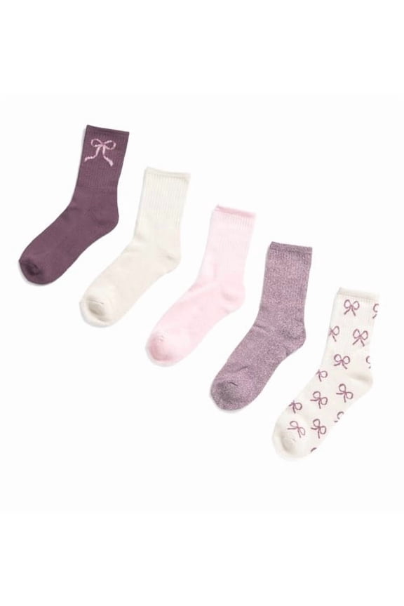 SOCKS WOMEN'S - QUARTER 263 - BURGUNDY - SHOE SZ 4-10 - PACK 5