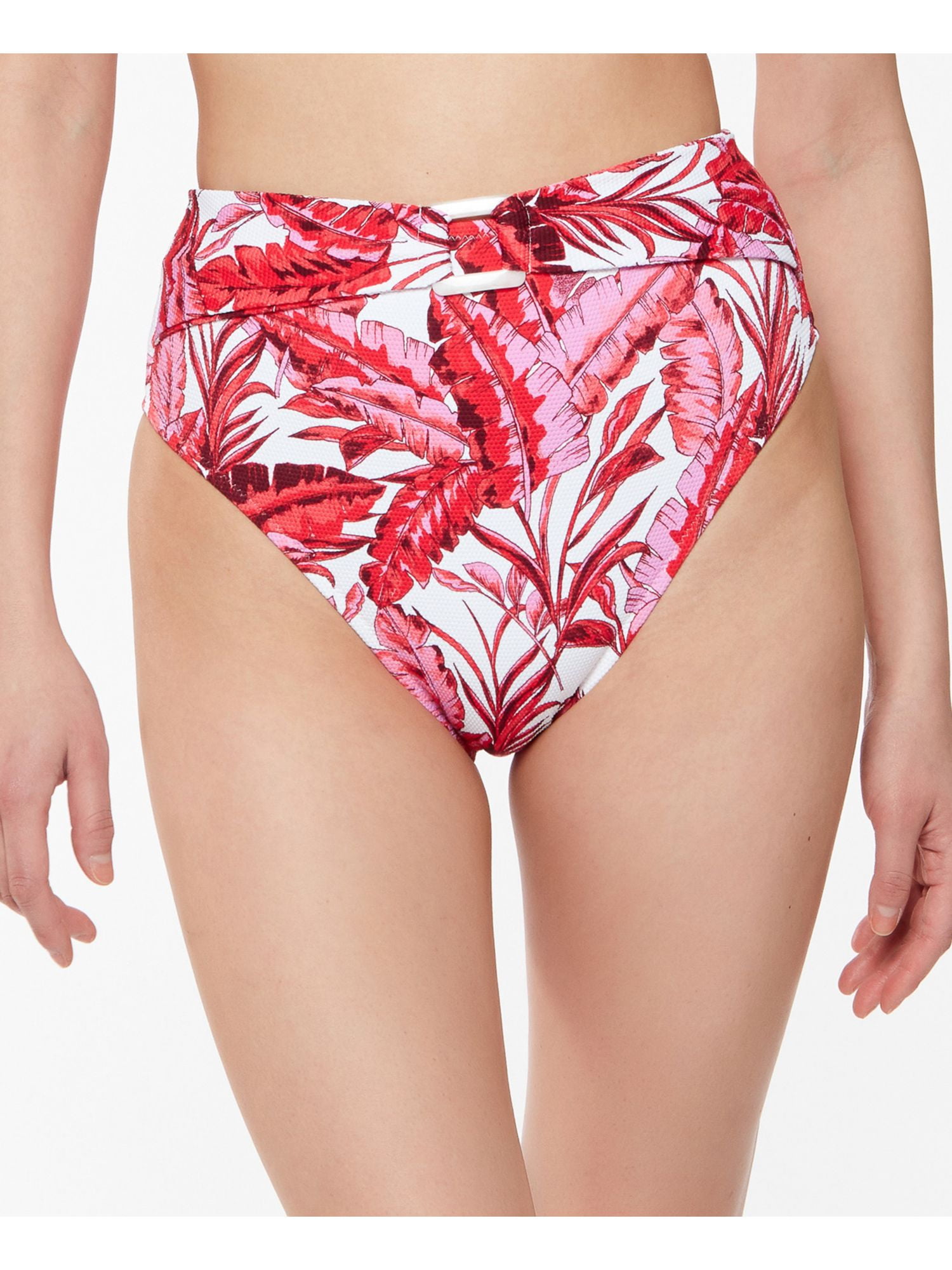 Jessica Simpson Women's High Waisted Printed Bikini Bottoms