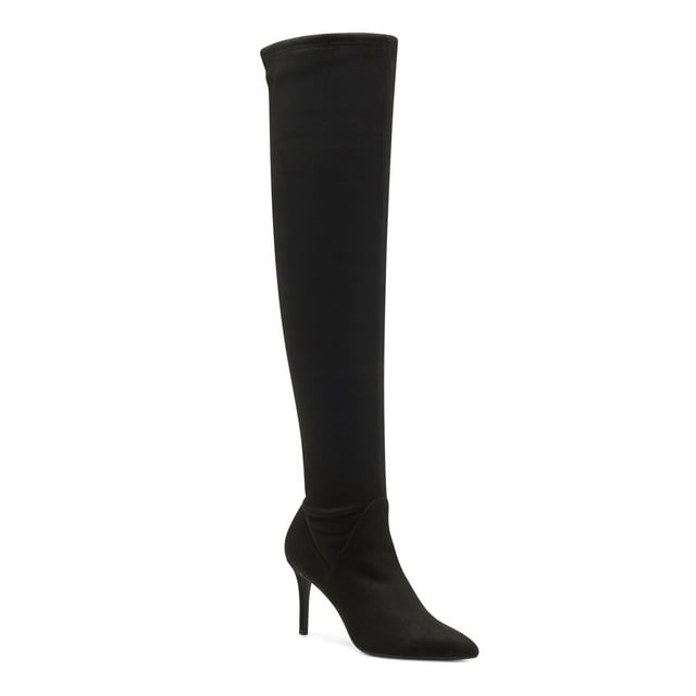 JESSICA SIMPSON Womens Almond Black Cushioned Abrine Pointed Toe Stiletto Zip-Up Dress Boots 5.5 M