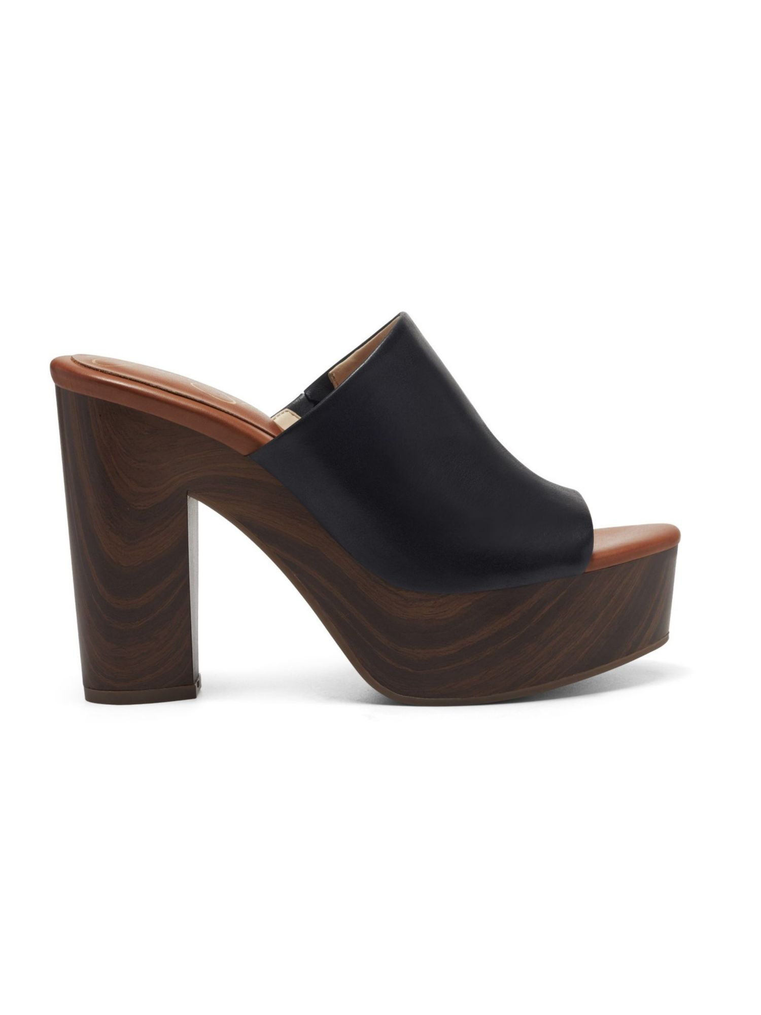 womens black heeled mules
