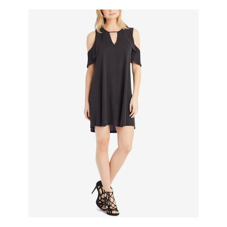 JESSICA SIMPSON Womens Black Cold Shoulder Keyhole Dress L Walmart