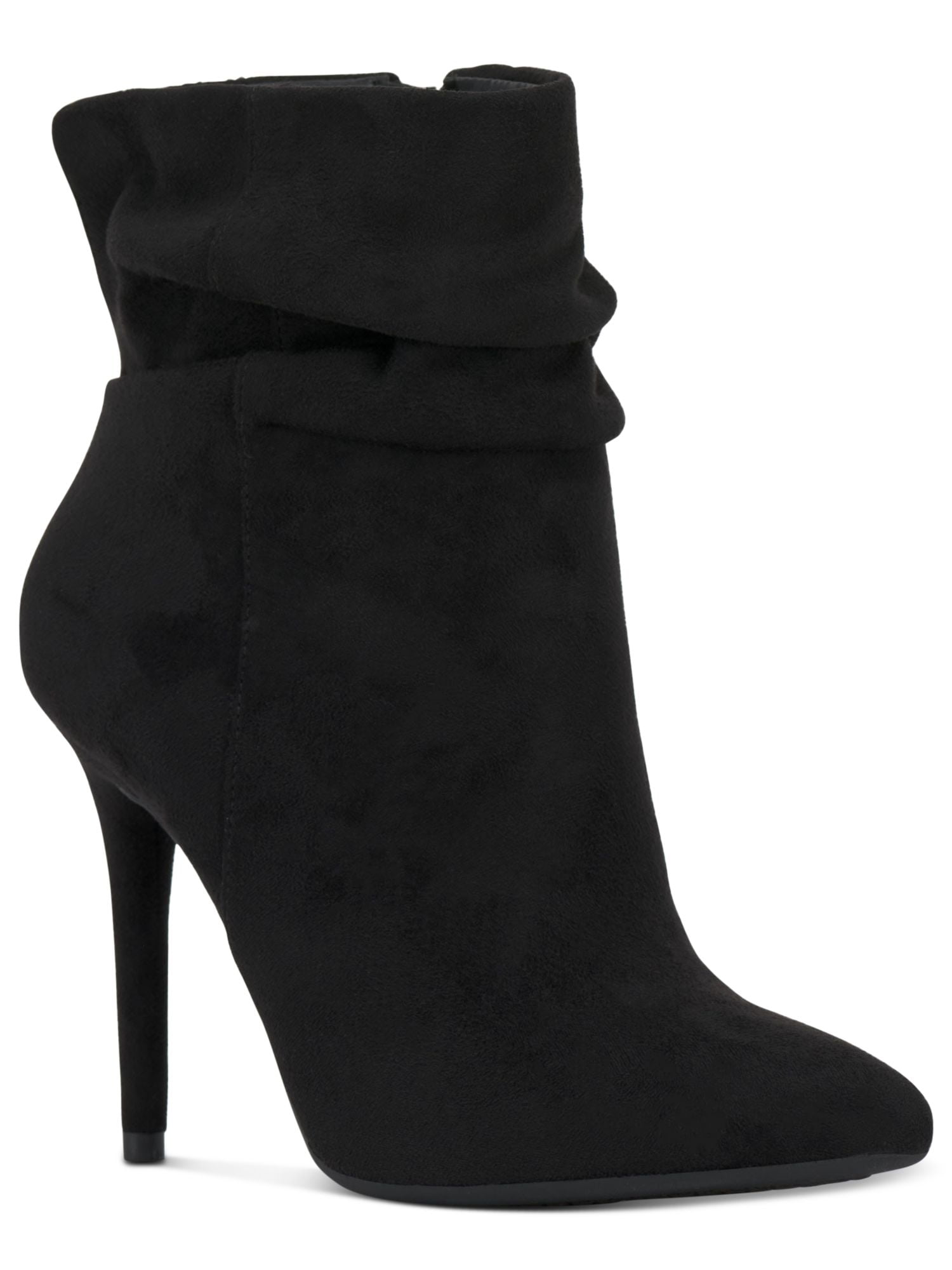 INC Womens Black Slouch Cushioned Iyonna Pointed Toe Stiletto Zip-Up Dress Heeled Boots M