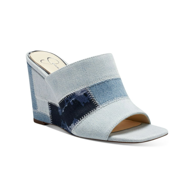 JESSICA SIMPSON Womens Light Blue Patchwork Denim Goring Aishia