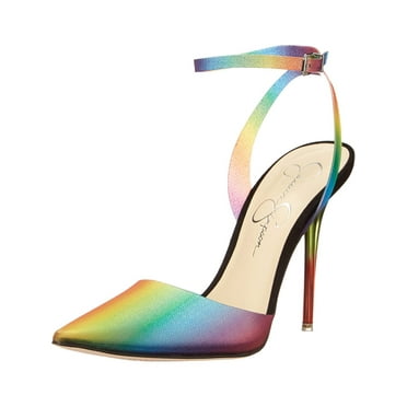 pirrie point toe ankle strap pumps