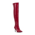 thumbnail image 1 of JESSICA SIMPSON Womens Red Cushioned Abrine Pointed Toe Stiletto Zip-Up Dress Boots 8.5 M, 1 of 4