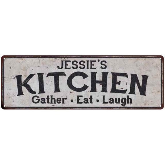 JESSIE's Kitchen Rustic Chic Decor Gift 8x24 Sign 108240051474