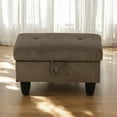 thumbnail image 1 of JESTOP 28.5" Ottoman with Storage, Fabric Ottoman Foot Rest Stool, Rectangle Upholstered Footstool, Storage Bench, 1 of 7